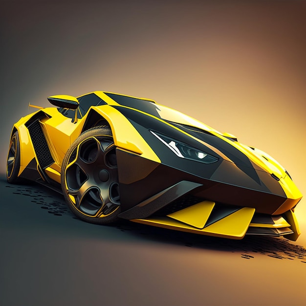 carta da parati per auto sportive 3d rendering immagini illustrative