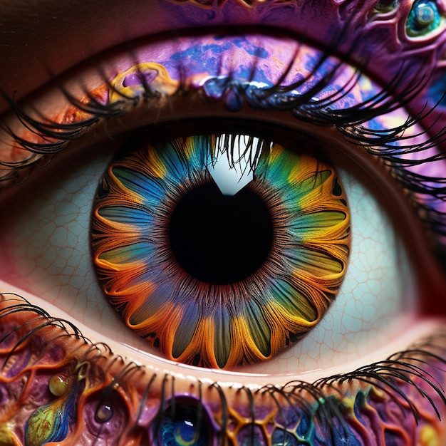 Carta da parati sorprendente Kaleidoscope Eyes