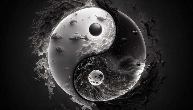 carta da parati yin yang