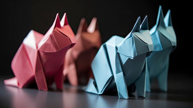 Carta da regalo colorata per gatti Origami per regali creativi