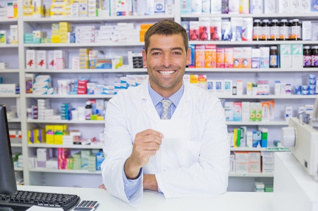 Carta della tenuta del farmacista bello