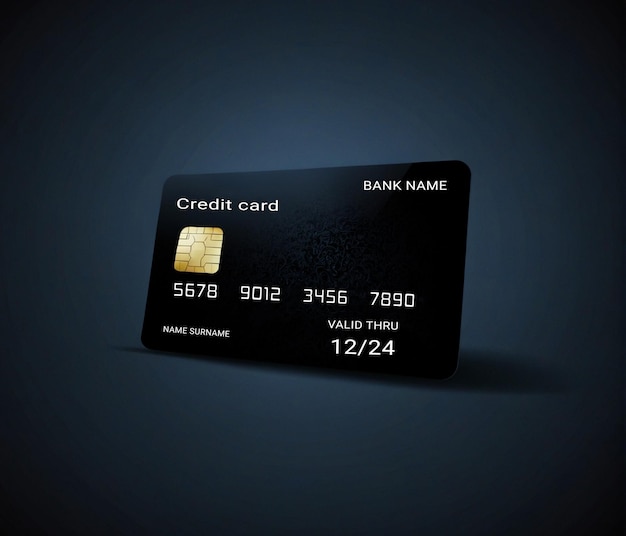 Carta di credito nera vettoriale gratuita