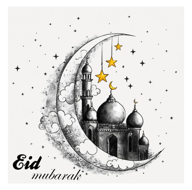 Carta di design di Eid Mubarak