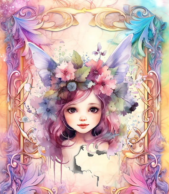 Carta digitale Fairy Fantasy Junk Journal