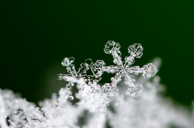 carta invernale, cristalli di neve, foto invernale