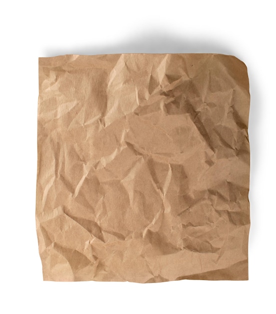 Carta marrone accartocciata