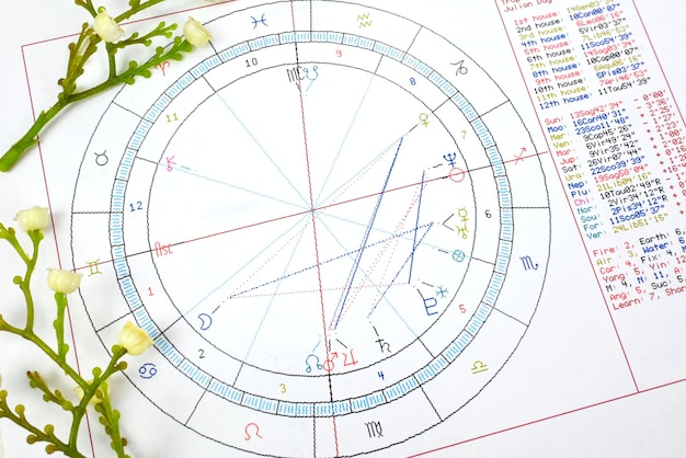 Carta natale astrologica stampata e guarigione dei cristalli e bussola Carta natale astrologica come bussola della vita progetti e mappatura della vita Luogo di lavoro dell'astrologia spirituale Le chiamate hobby passione