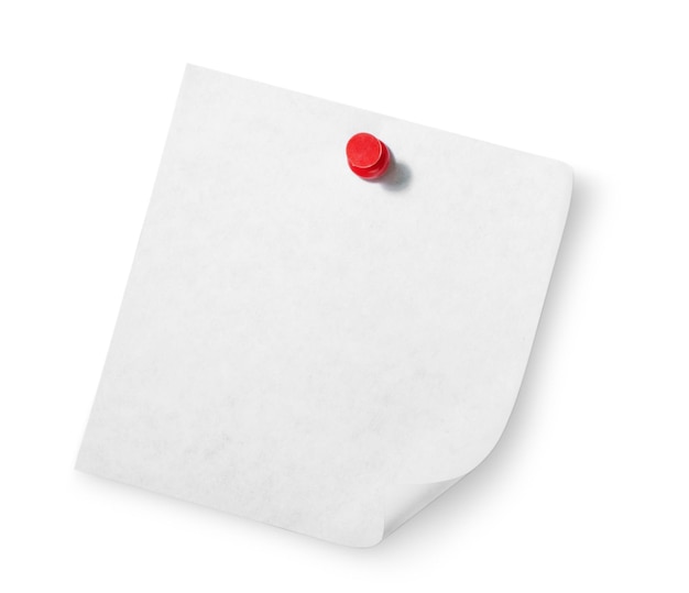 Carta per appunti in bianco con pin