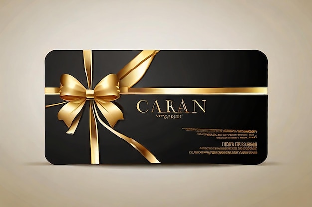 Carta regalo con Golden Title Vector Mockup con segnaposto