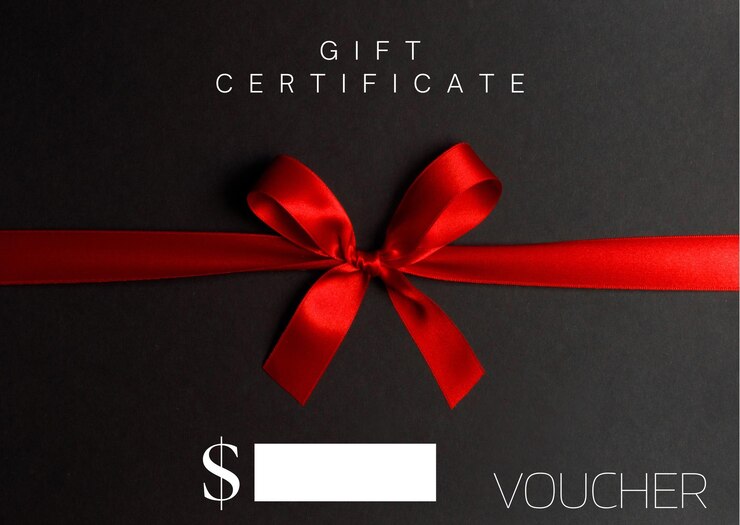 Carta regalo rosa per l'importo del voucher minimalista 1