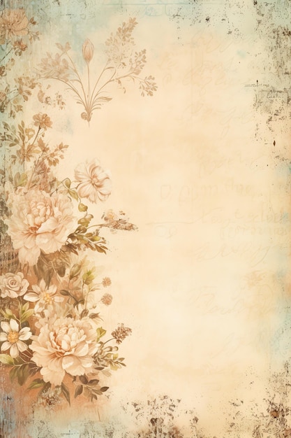 Carta vintage con fiori per scrapbooking carte vintage con rose