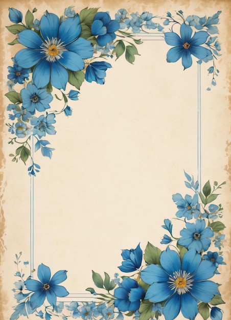 Carta vintage con sfondo di fiori per il testo