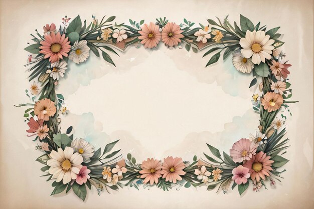 Carta vintage con sfondo texture fiori