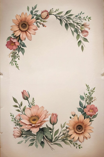 Carta vintage con sfondo texture fiori