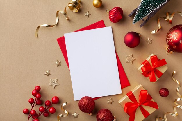 Carta vuota per biglietti d'auguri di Natale o Capodanno Scatole regalo decorazioni natalizie piccolo fi