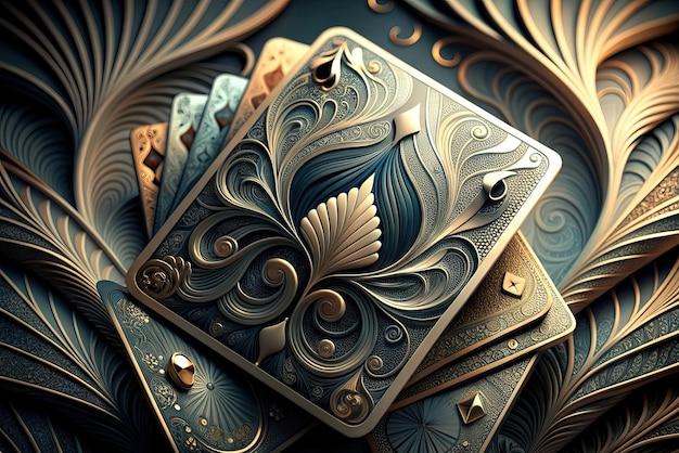 Carte da gioco estremamente lussuose e realistiche per il poker e il blackjack