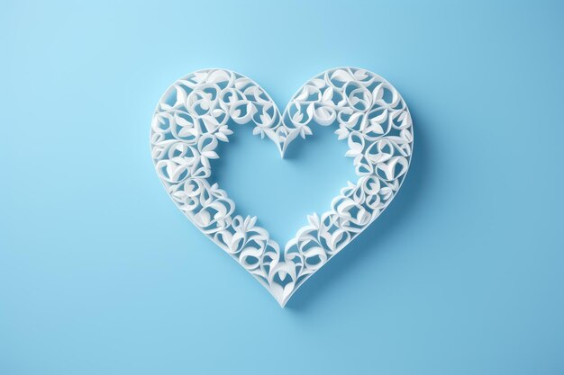 Cartella romantica di San Valentino Cuore Cielo blu