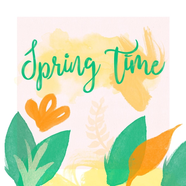 Cartellino di auguri per la primavera Illustrazione astratta della primavera