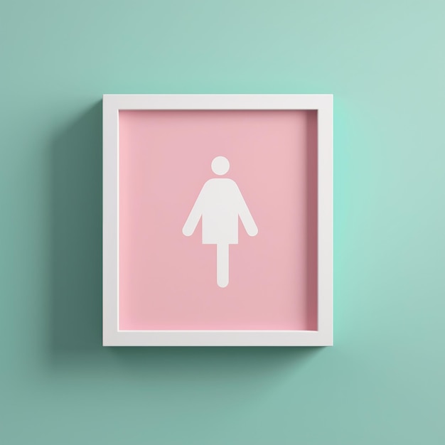 cartello della toilette con un'icona umana
