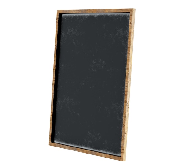 Cartello in legno telaio nero rendering 3D