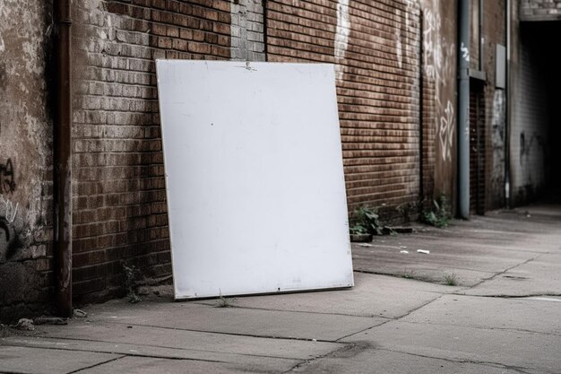 cartellone bianco su una strada cartello stradale vuoto