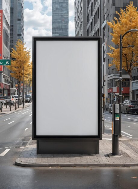 cartellone bianco sulla strada