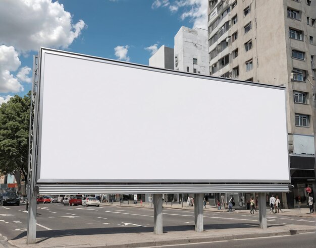 cartellone bianco sulla strada