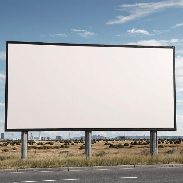 cartellone bianco sulla strada