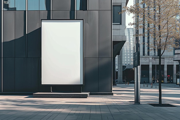 cartellone bianco vicino all'edificio