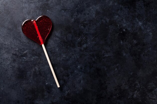 Cartolina d'auguri di San Valentino Cuore di caramelle dolci