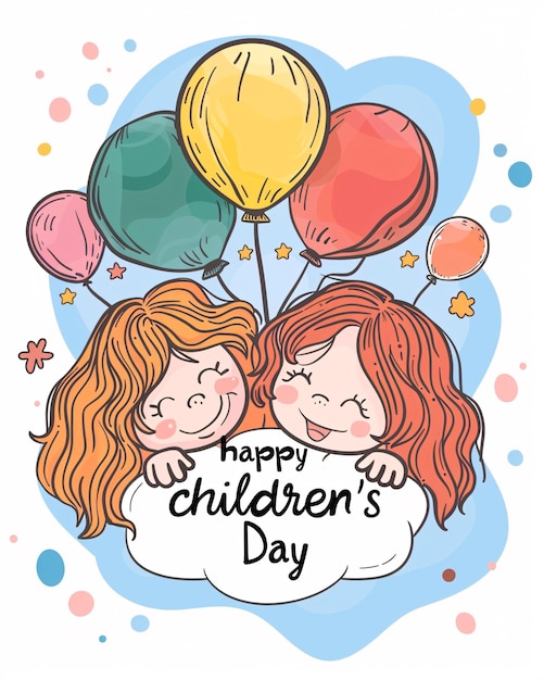 cartolina di Buon giorno ai bambini