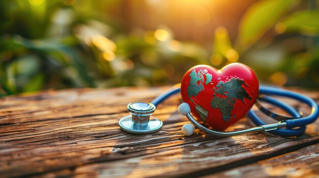 Cartolina festiva per la Giornata Mondiale della Salute Con il testo Giornata mondiale della salute Giornata internazionale della salute Lavoratore medico