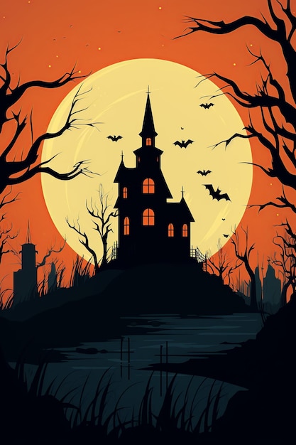 Cartolina spettrale di Halloween