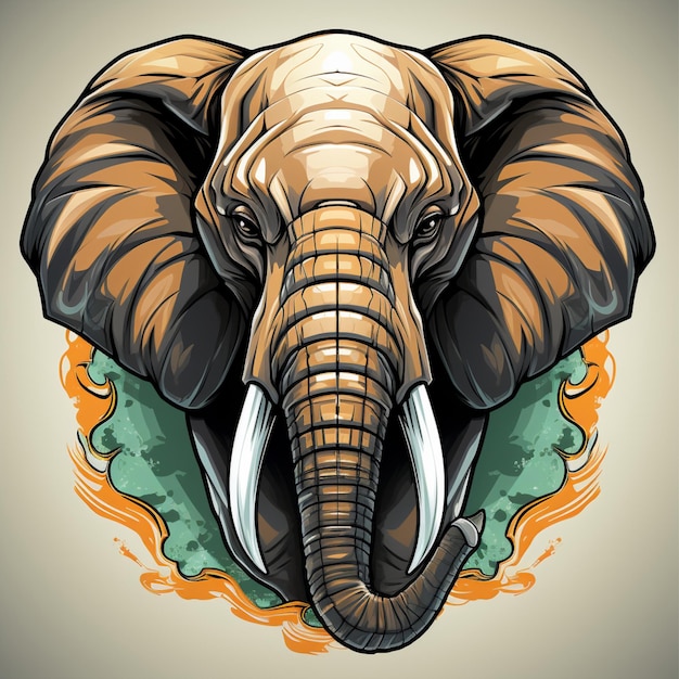 cartone animato con logo elefante