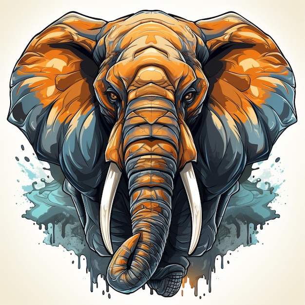 cartone animato con logo elefante