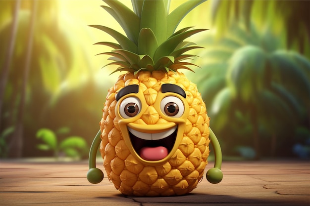 cartone animato con personaggi di ananas