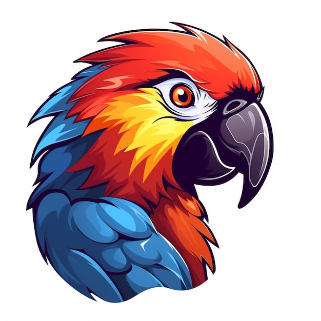 cartone animato del logo del pappagallo