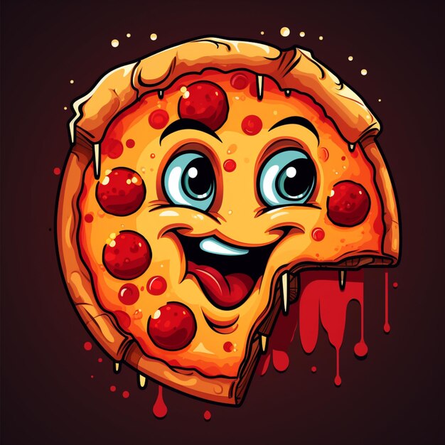 cartone animato logo pizza