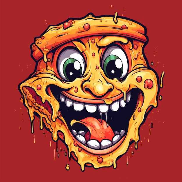 cartone animato logo pizza