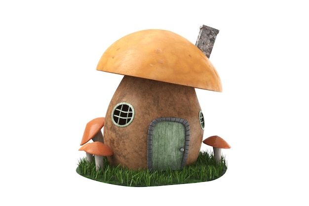 Cartone animato Mushroom House rendering 3d
