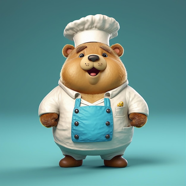 cartone animato orso chef