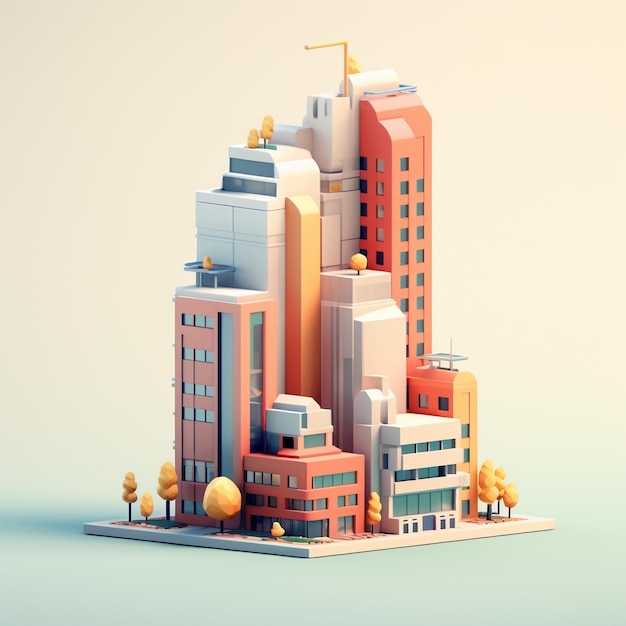 Cartone animato Skyscraper 3D