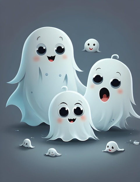 Cartoon carino Fantasmi immagine di Halloween