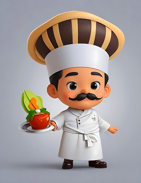 Cartoon chef uomo mascotte design