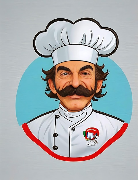 Cartoon chef uomo mascotte design