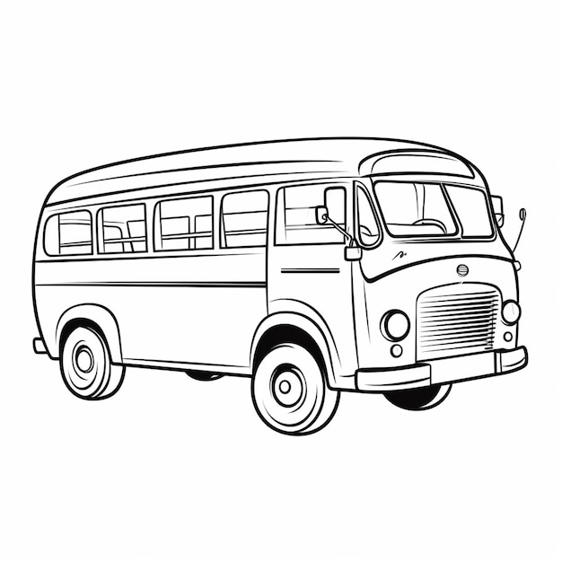 Cartoon di autobus semplice e carino