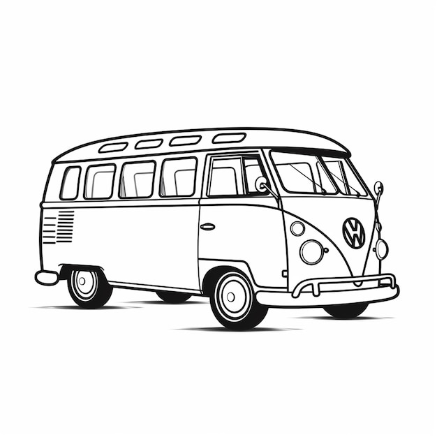 Cartoon di autobus semplice e carino
