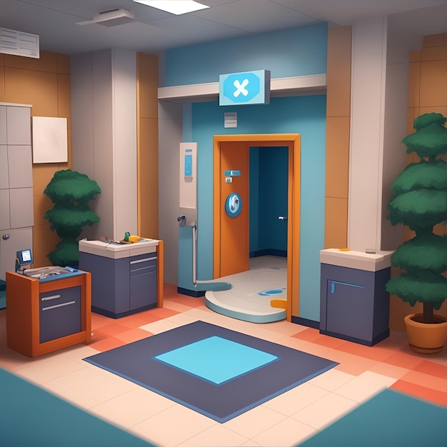 Cartoon_hospital_corridor_interior