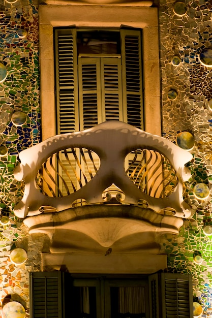 Casa Battlo Barcellona vista notturna esterna