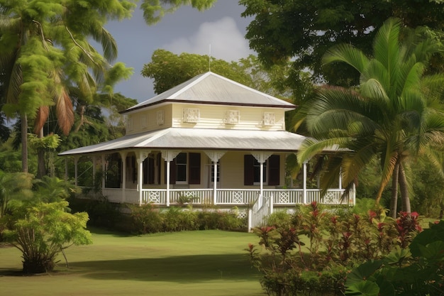 Casa colonica con portico avvolgente e vista giardino